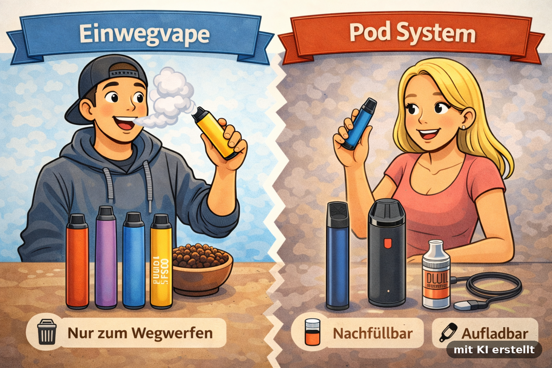 Einweg Vape vs. Pod System – Welche Vape ist die bessere Wahl? – Ratgeber von Smokez