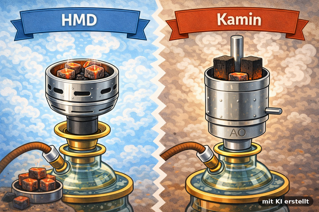 HMD vs. Kamin – Welches Hitzemanagement ist besser für deine Shisha? – Ratgeber von Smokez