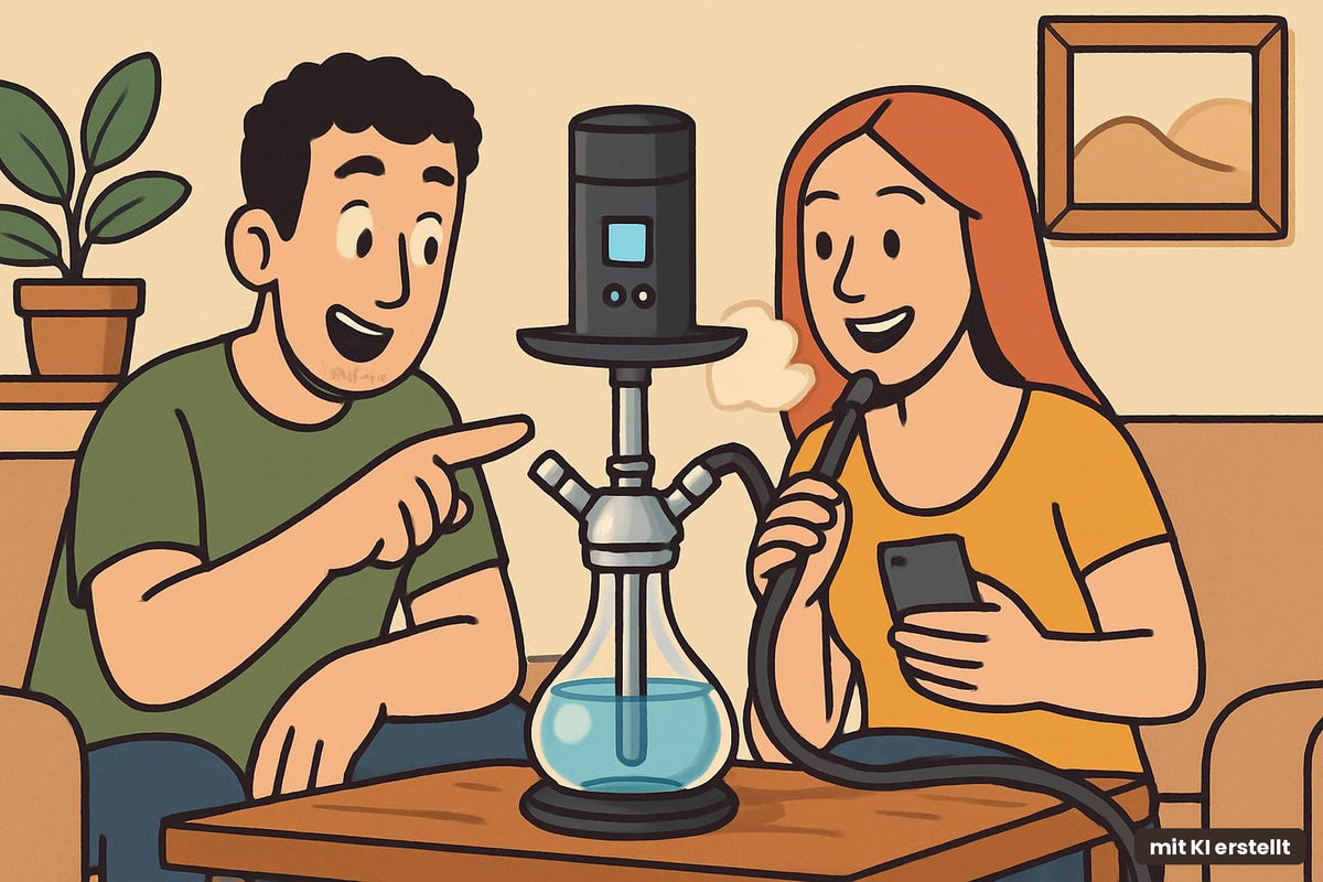 ShishaX Volta elektrischer Shisha-Kopf auf einer Shisha – Illustration bei Smokez