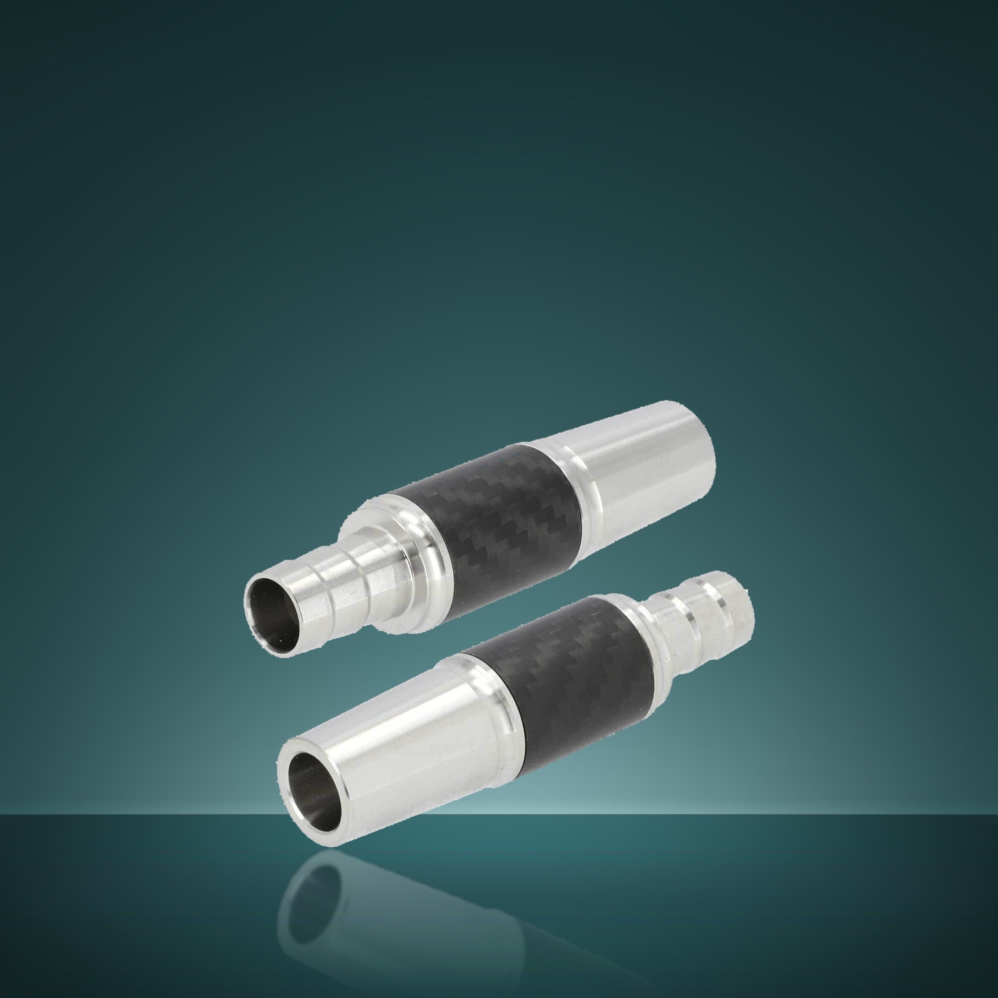 Invi Schlauchanschluss Carbon Silber