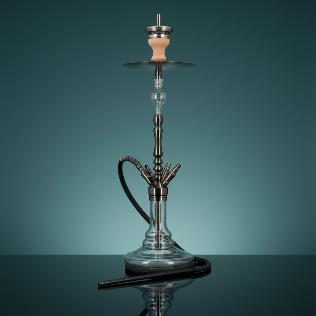 Invi Tesseract Edelstahl Gunmetal Shisha