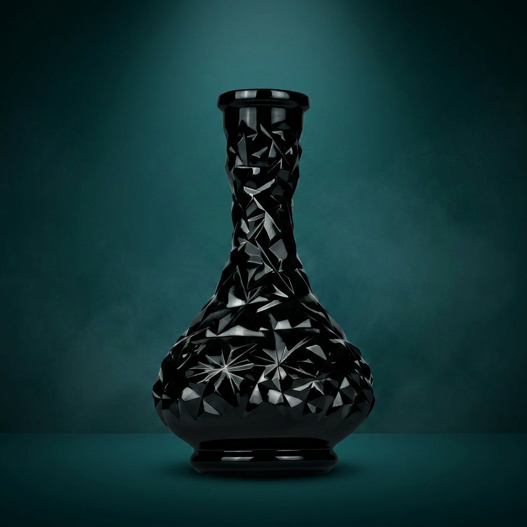 Caesar Crystal Large Drop Rock Black