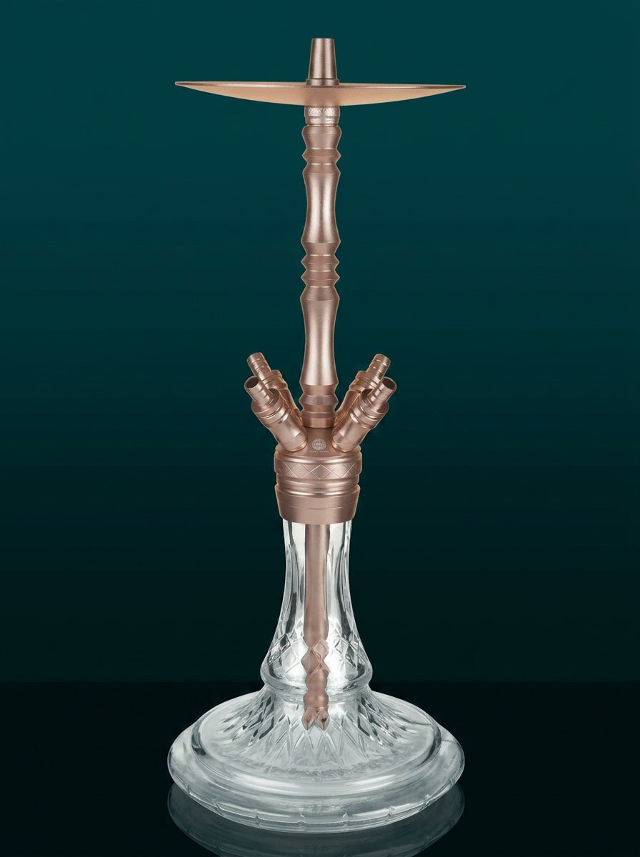 Mata Leon Sokro Rosegold Shisha mit Kristallglas-Bowl