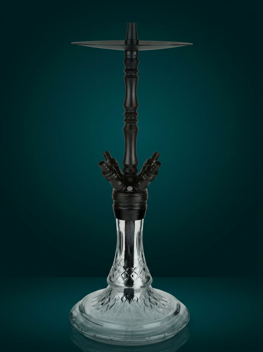 Mata Leon Sokro Schwarz Shisha mit Kristallglas-Bowl