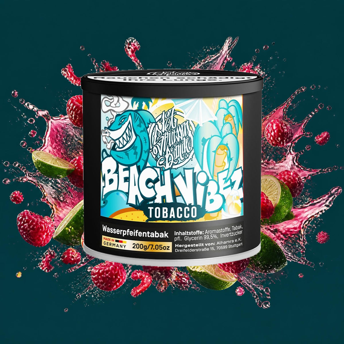 187 Strassenbande Shisha Tabak Beach Vibez 200g – Himbeere, Limette, Fruchtig