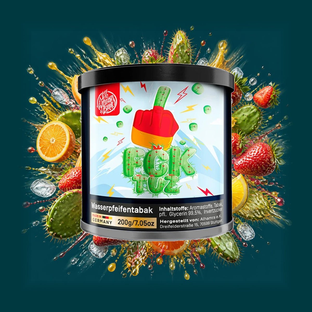 187 Strassenbande Shisha Tabak FCK TUZ 200g – Erdbeer, Zitrone, Ice, Orange, Kaktus, Frisch