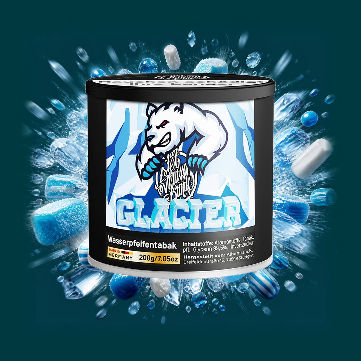 187 Tabak Glacier 200g – Bonbon, Ice, Menthol, Frisch, Kühl