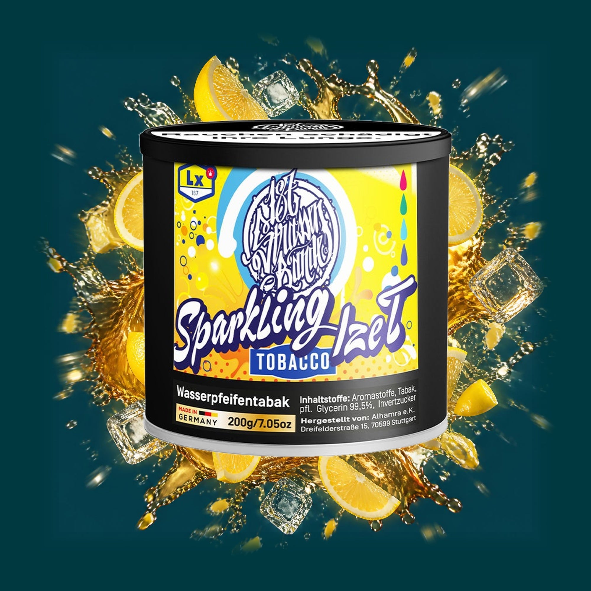 187 Strassenbande Shisha Tabak Sparkling IZE-T 200g – Frisch, Zitrone