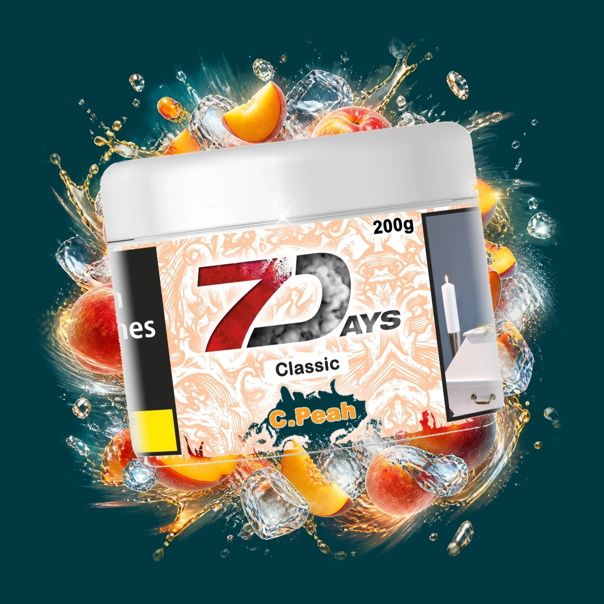 7days Shisha Tabak C.Peah 200g – Fruchtig, Ice, Kühl, Pfirsich, Süß
