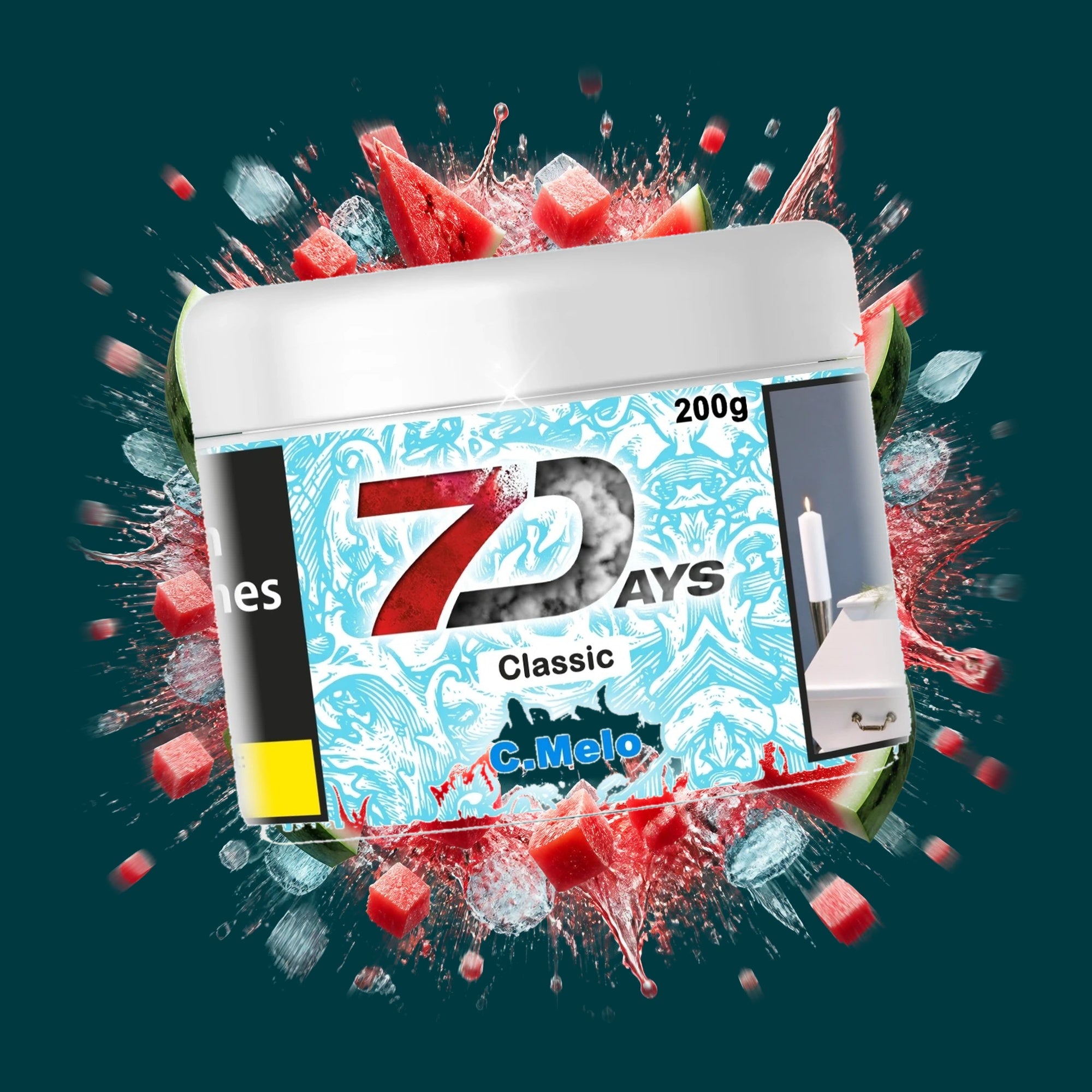 7days Shisha Tabak C.Melo 200g – Fruchtig, Ice, Kühl, Süß, Wassermelone