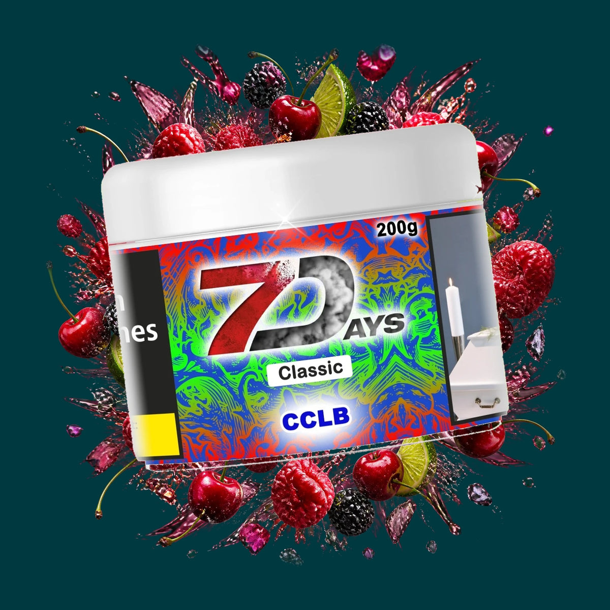 7Days Tabak CCLB 200g – Kirsche, Himbeere, Limette, Brombeere, Fruchtig