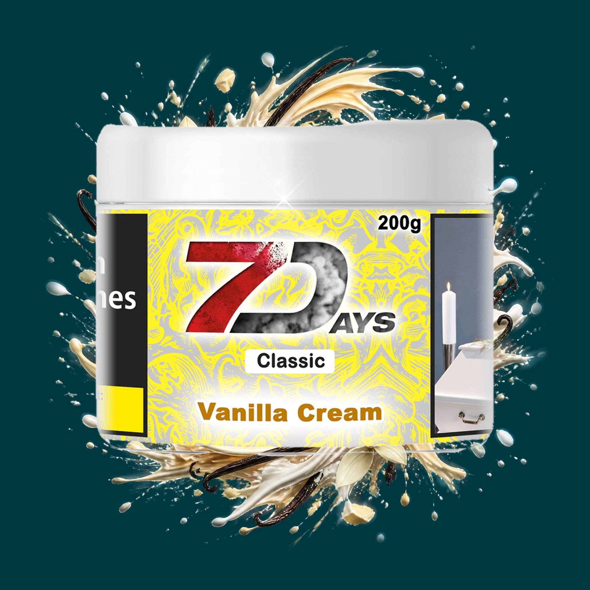 7days Shisha Tabak Vanilla Cream 200g – Süß, Vanille
