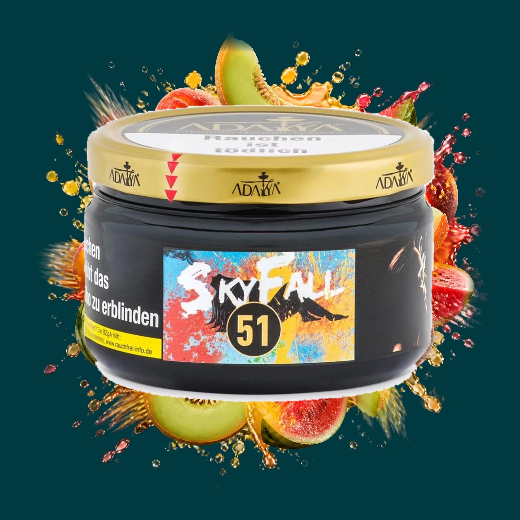 Adalya Shisha Tabak Skyfall 200g – Honigmelone, Wassermelone, Pfirsich, Fruchtig