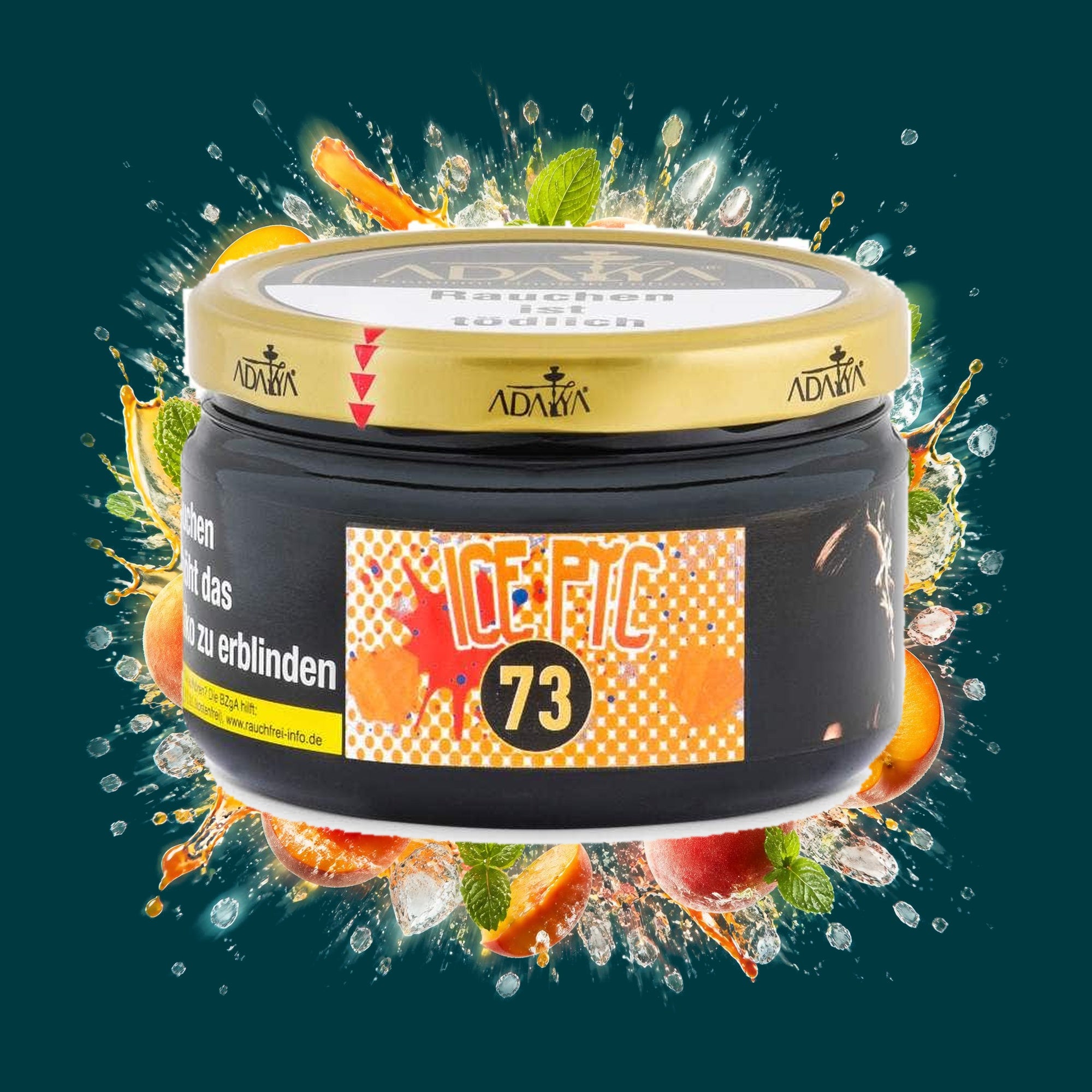 Adalya Shisha Tabak Ice Pyc 200g – Frisch, Fruchtig, Kühl, Minze, Pfirsich, Süß
