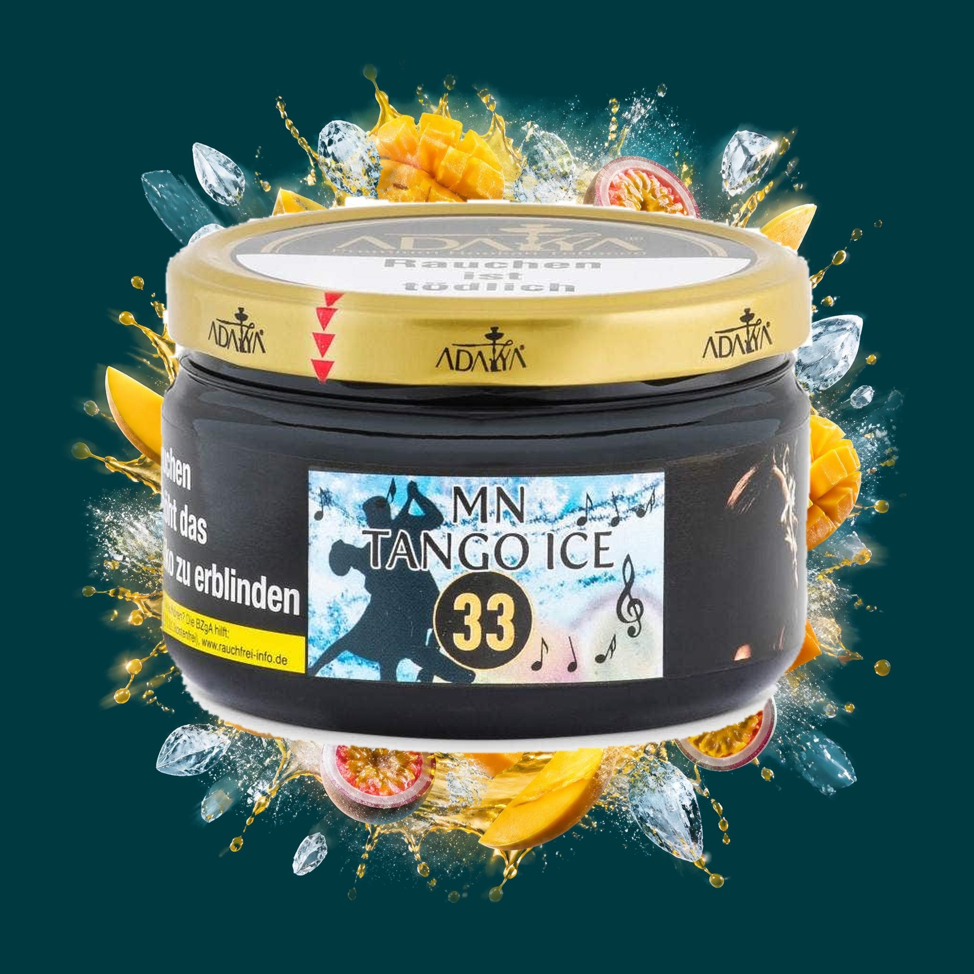 Adalya Shisha Tabak Mn Tango Ice 200g – Eis, Exotisch, Frisch, Fruchtig, Kühl, Mango, Maracuja