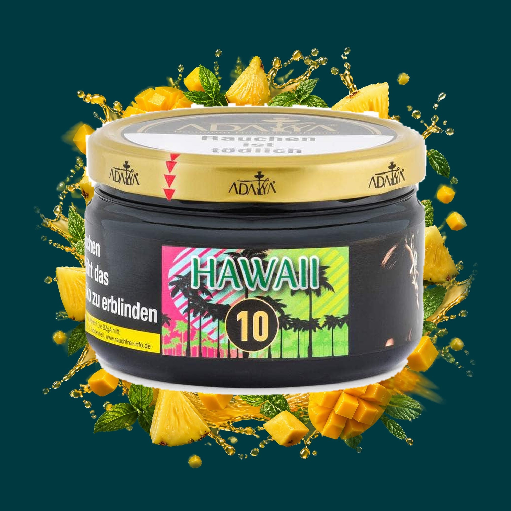 Adalya Shisha Tabak Hawaii 200g – Ananas, Exotisch, Frisch, Fruchtig, Mango, Minze
