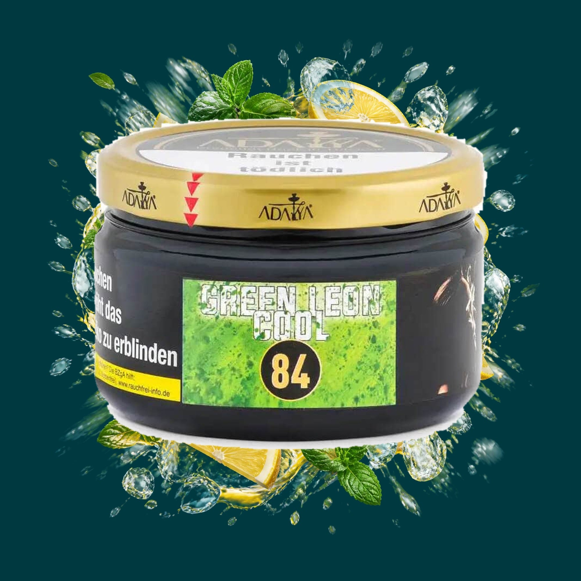 Adalya Shisha Tabak Green Leon Cool 200g – Frisch, Kühl, Minze, Zitrone