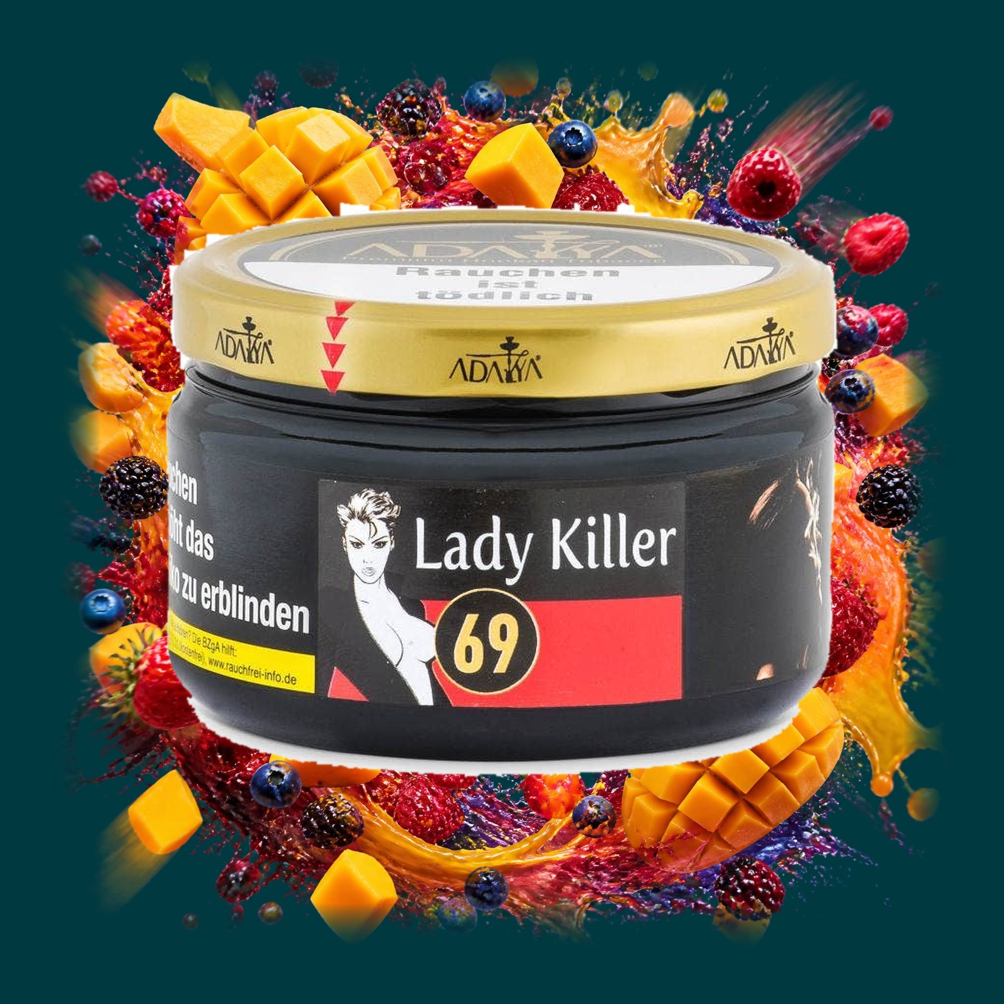 Adalya Shisha Tabak Lady Killer 200g – Mango, Beerenmix, Fruchtig, Süß