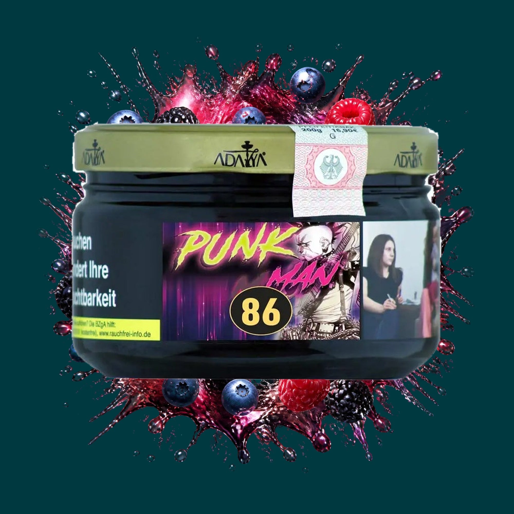 Adalya Shisha Tabak Punkman 200g – Beeren, Frisch, Fruchtig, Süß