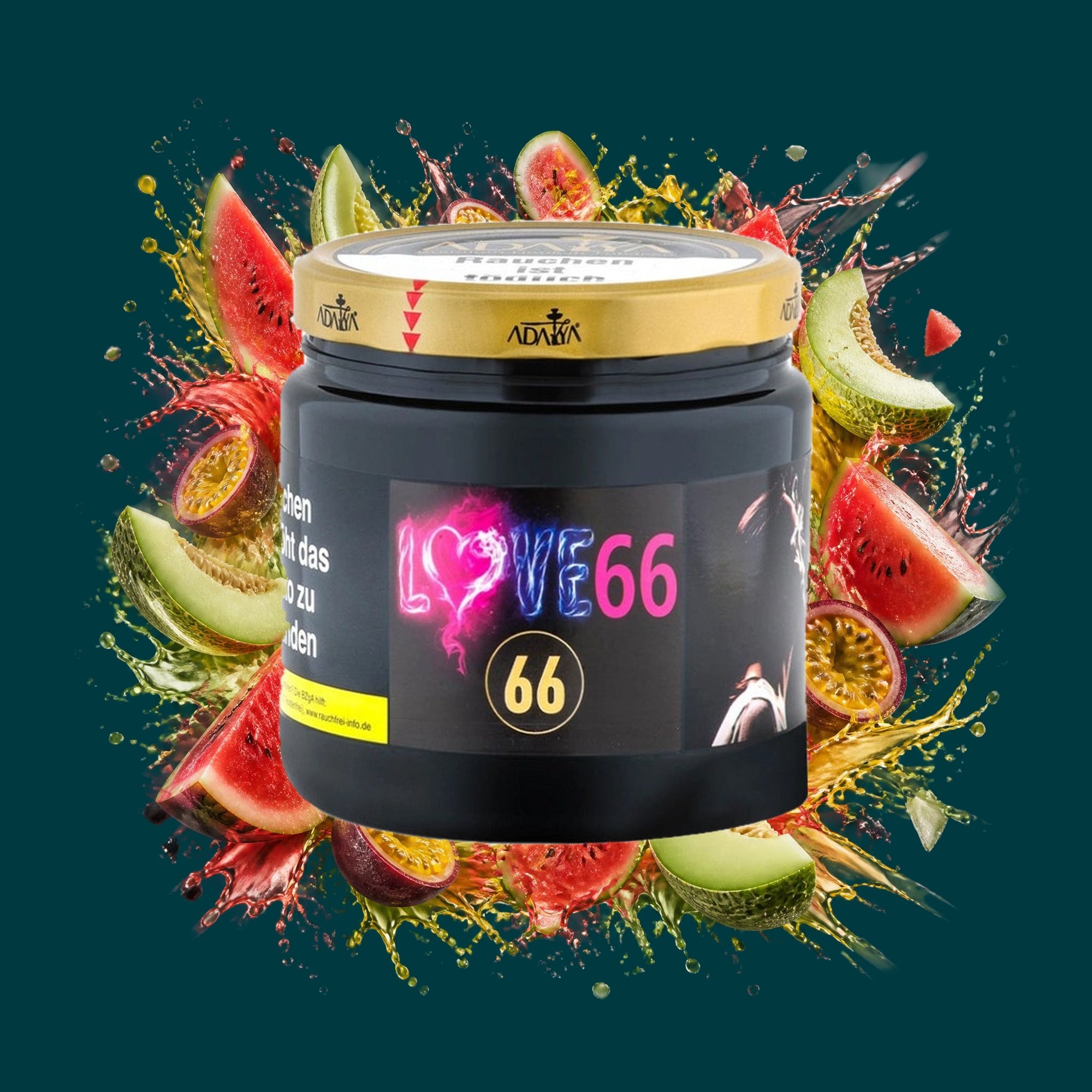 Adalya Shisha Tabak Love 66 1kg – Maracuja, Honigmelone, Wassermelone, Fruchtig, Süß