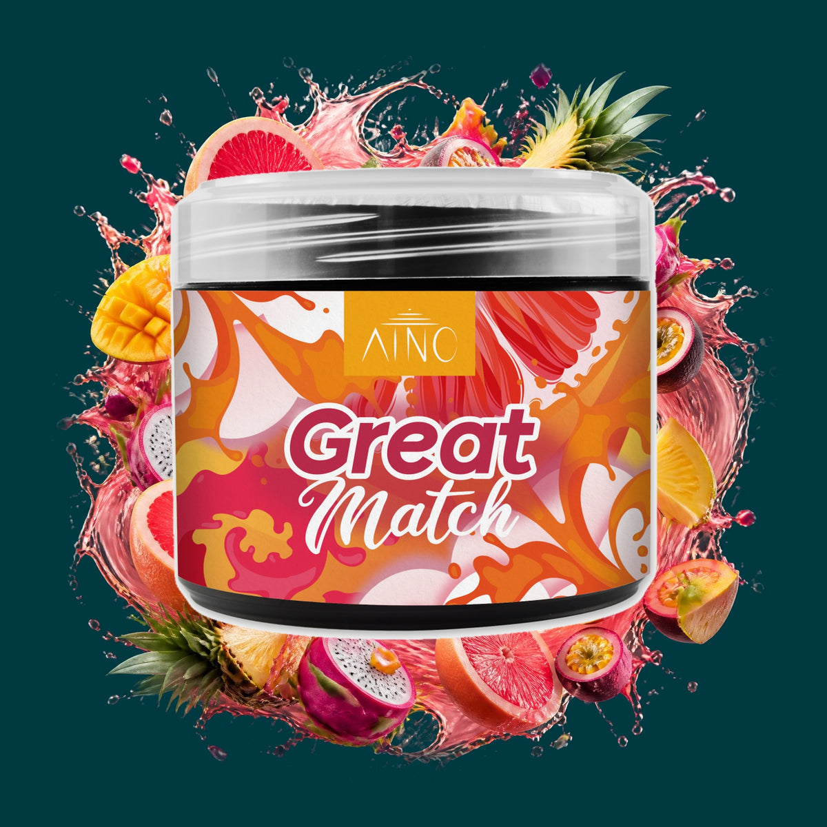 AINO Shisha Tabak Great Match 200g – Exotisch, Fruchtig, Grapefruit