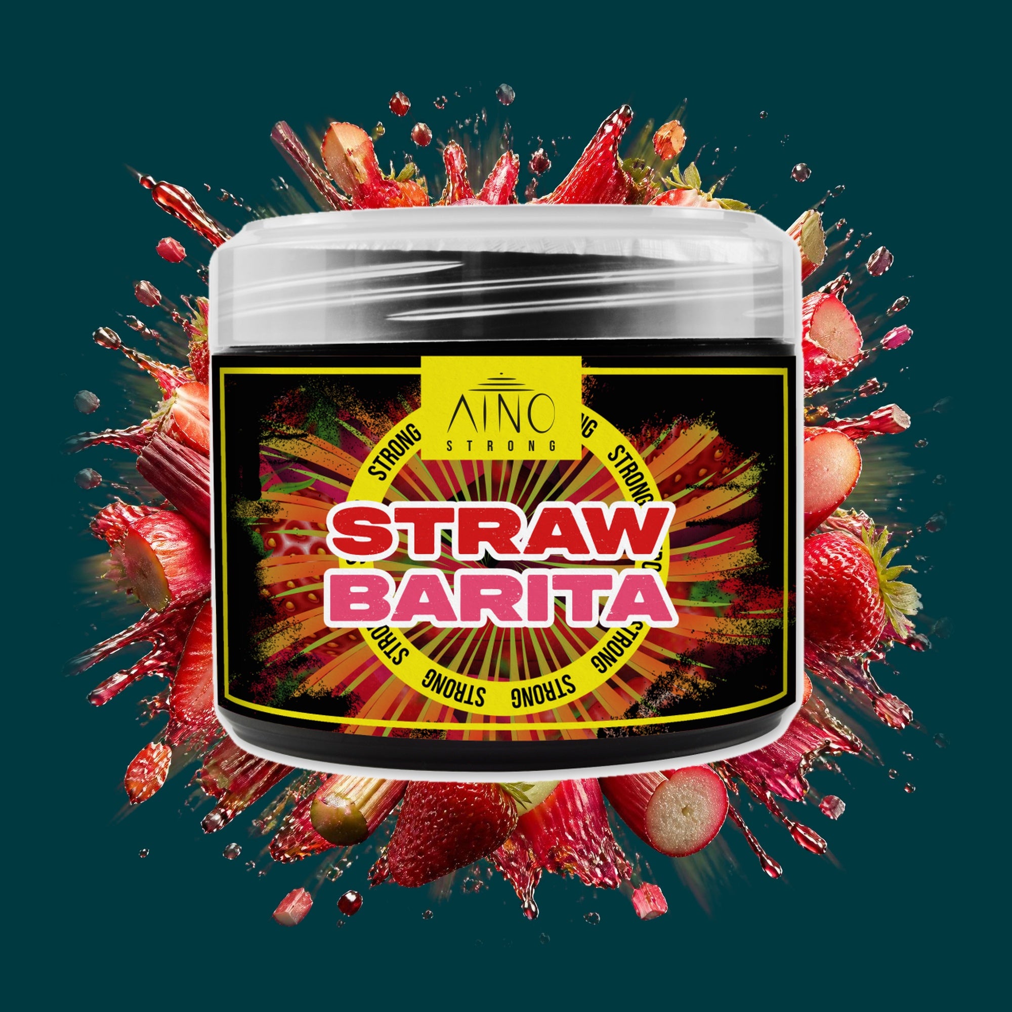 AINO Strong Straw Barita 200g – Rhabarber, Erdbeer, Fruchtig, Süß