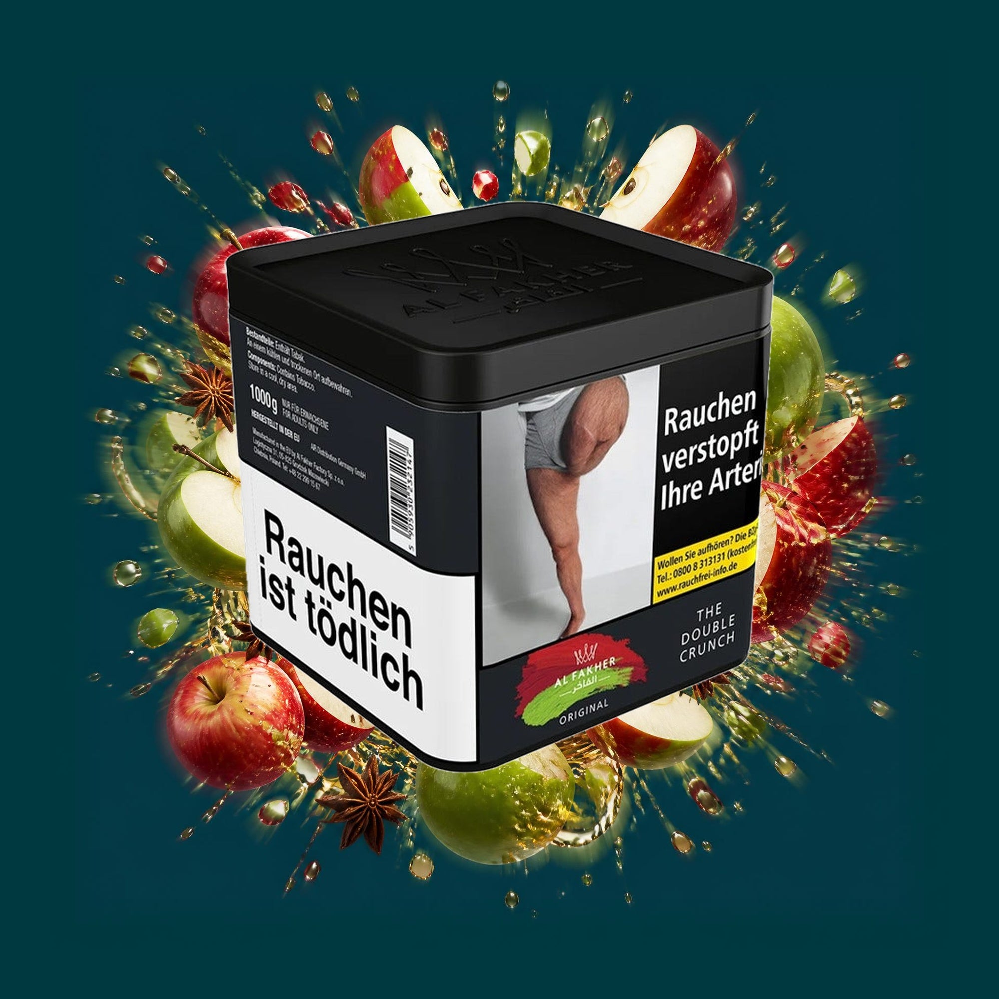 Al Fakher Tabak Double Crunch 1kg – Doppelapfel, Anis