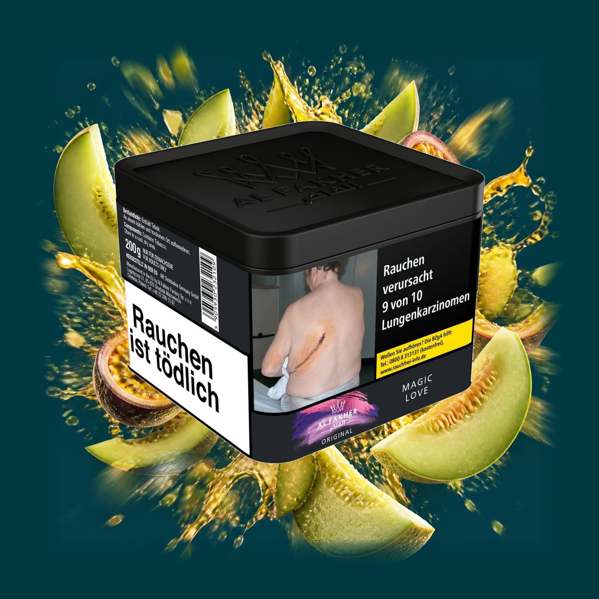 Al Fakher Tabak Magic Love 200g – Honigmelone, Passionsfrucht