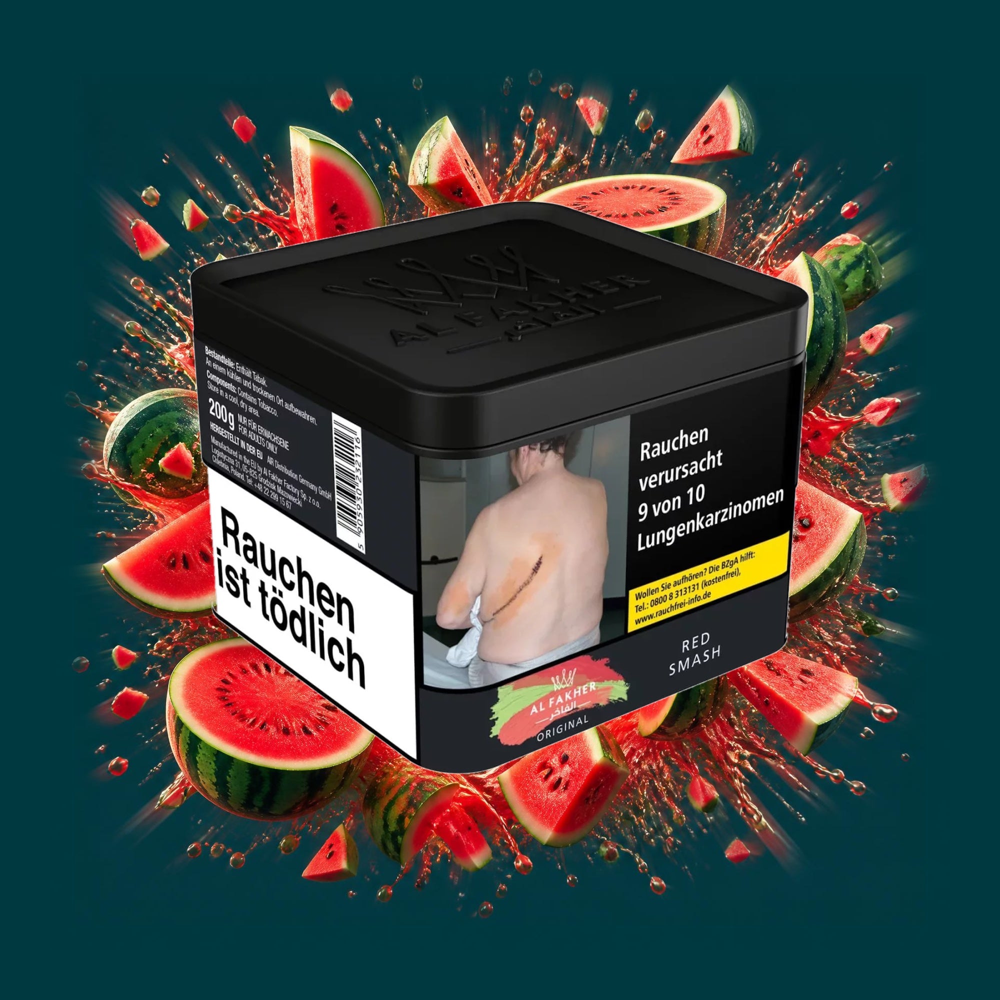 Al Fakher Shisha Tabak Red Smash 200g – Wassermelone