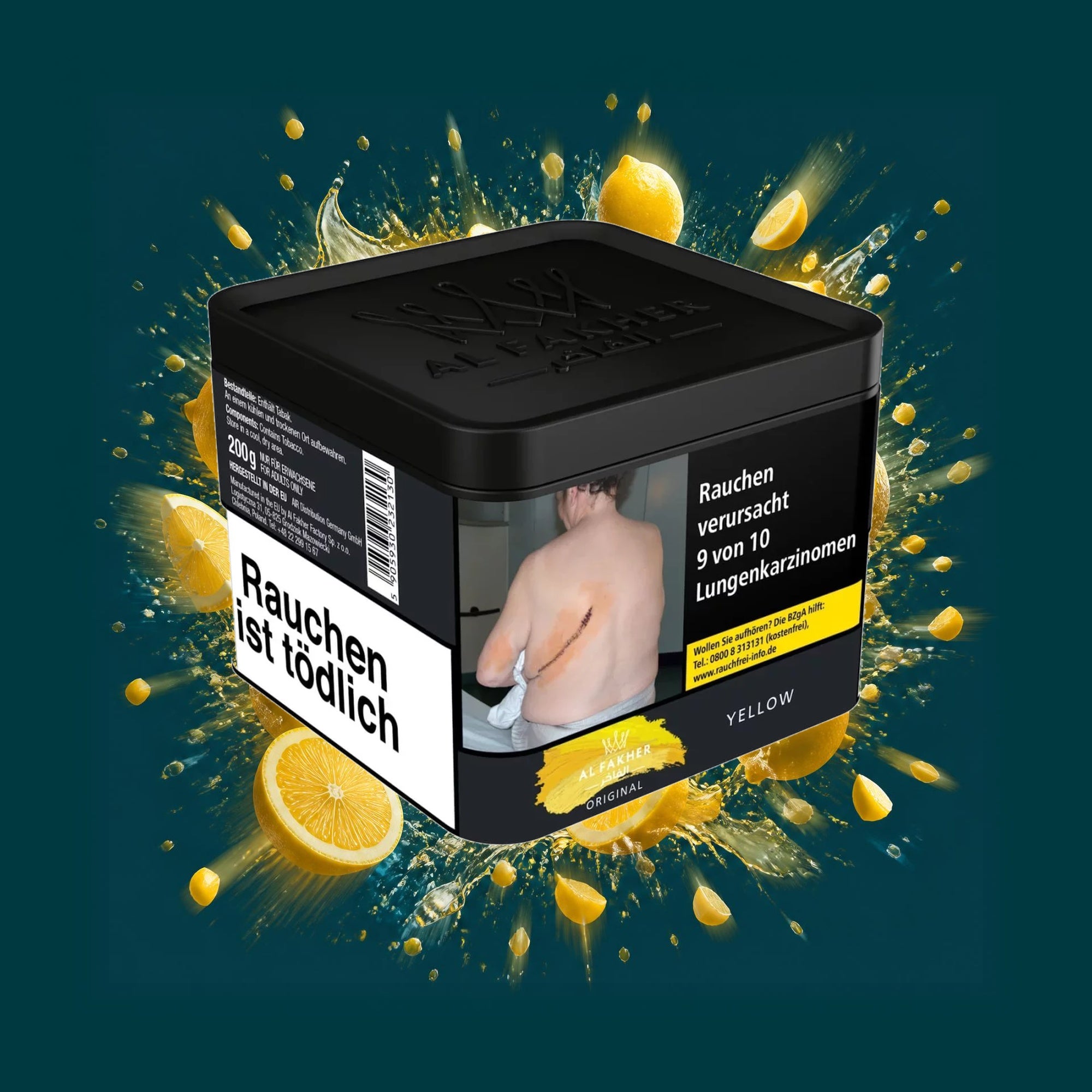 Al Fakher Shisha Tabak Yellow 200g – Zitrone