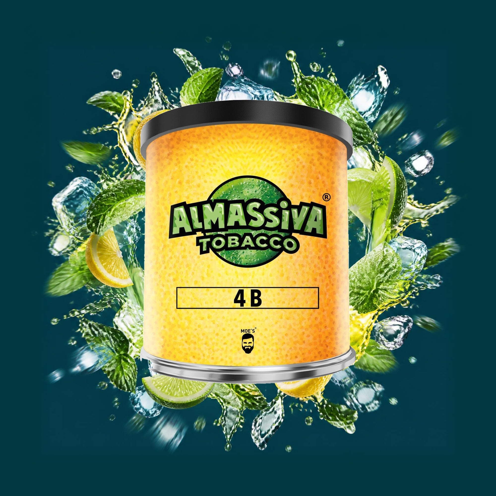 Almassiva Shisha Tabak 4B 200g – Minze, Zitrone, Limette