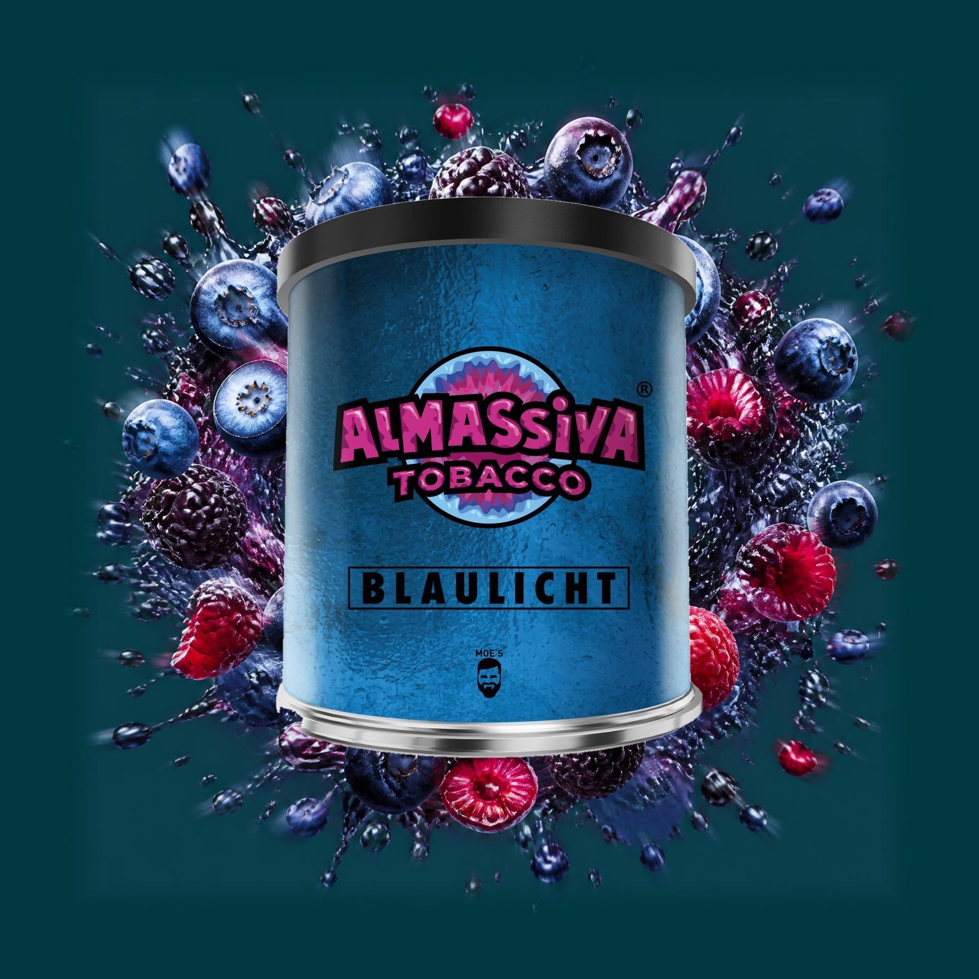 Almassiva Shisha Tabak Blaulicht 200g – Blaubeere, Beerenmix