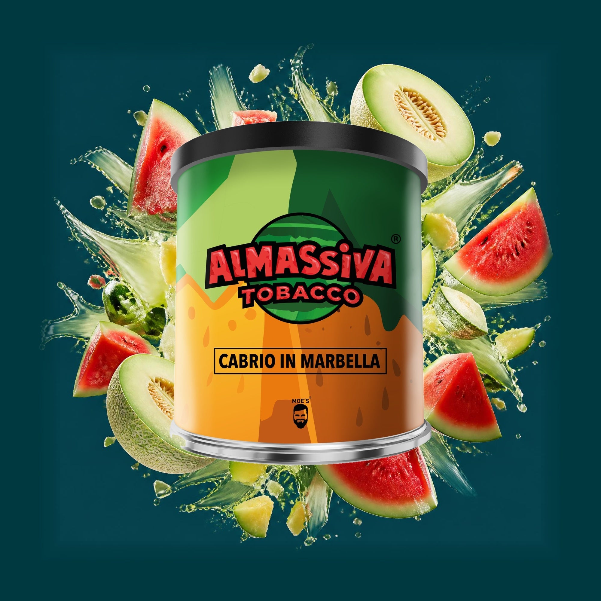 Almassiva Shisha Tabak Cabrio in Marbella 200g – Honigmelone, Wassermelone