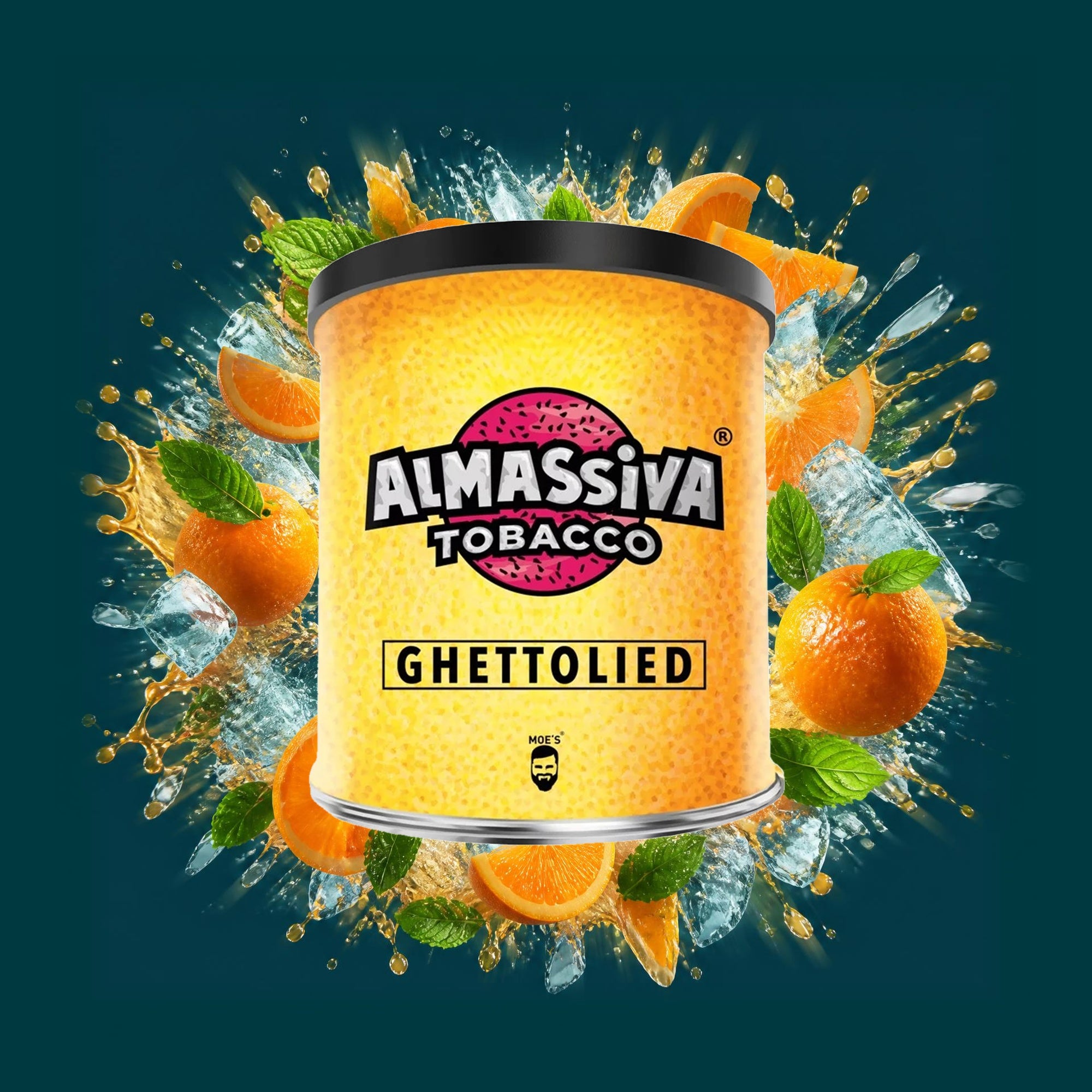 Almassiva Shisha Tabak Ghettolied 200g – Orange, Menthol