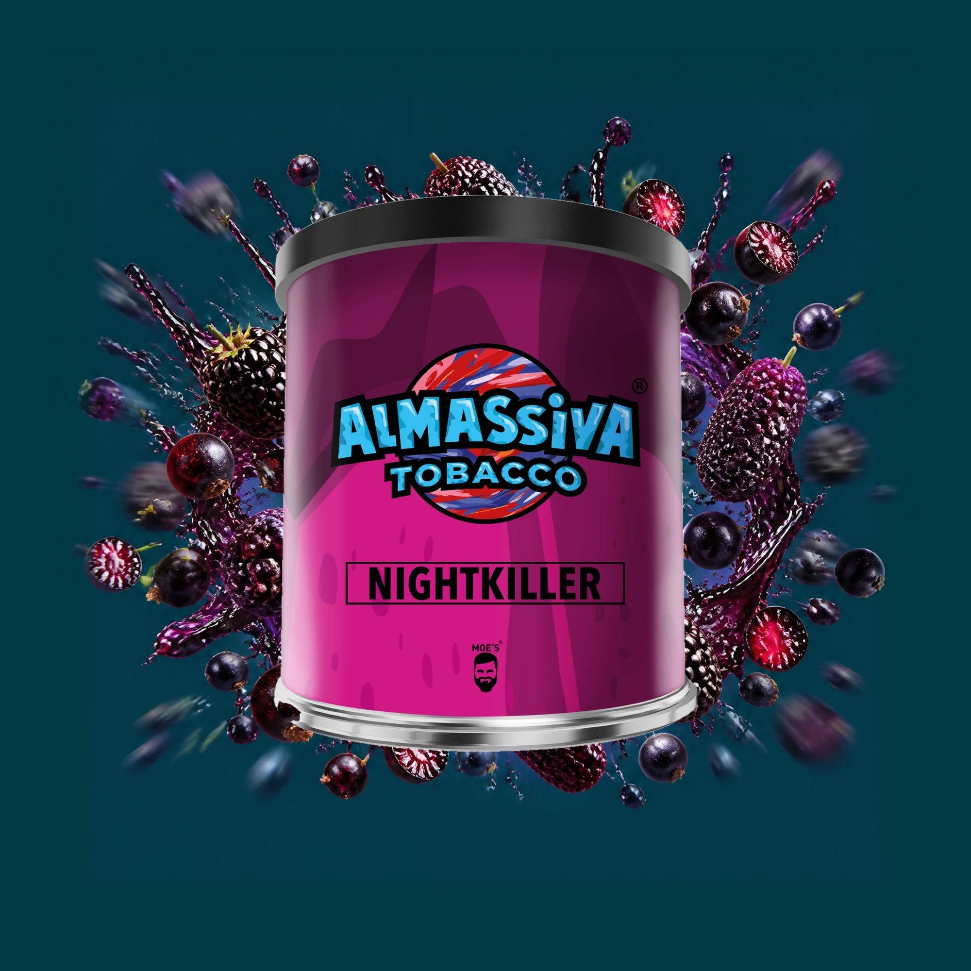 Almassiva Shisha Tabak Nightkiller 200g – Brombeere, Johannisbeere, Maulbeere