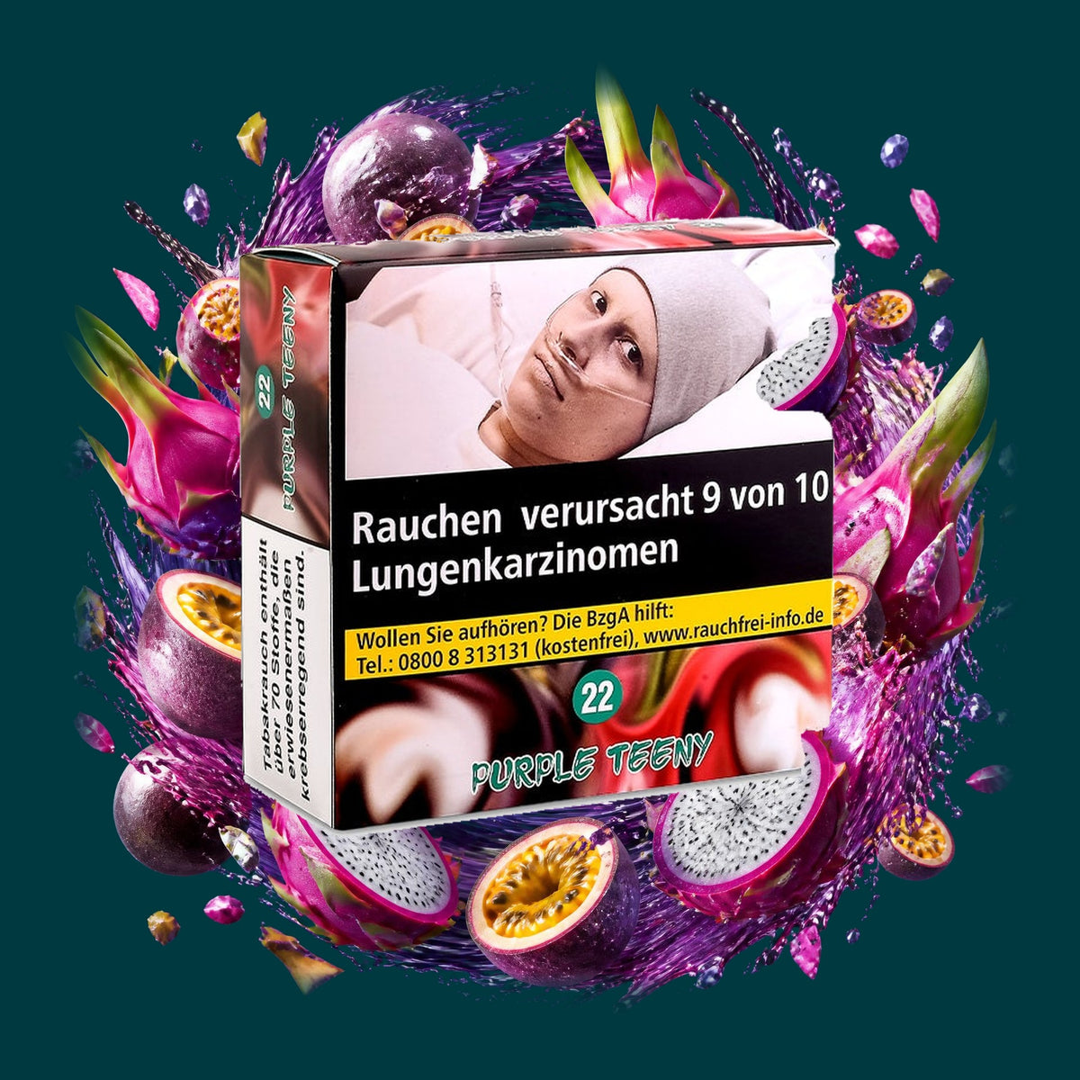 Aqua Mentha Shisha Tabak Purple Teeny 200g – Exotische Frucht