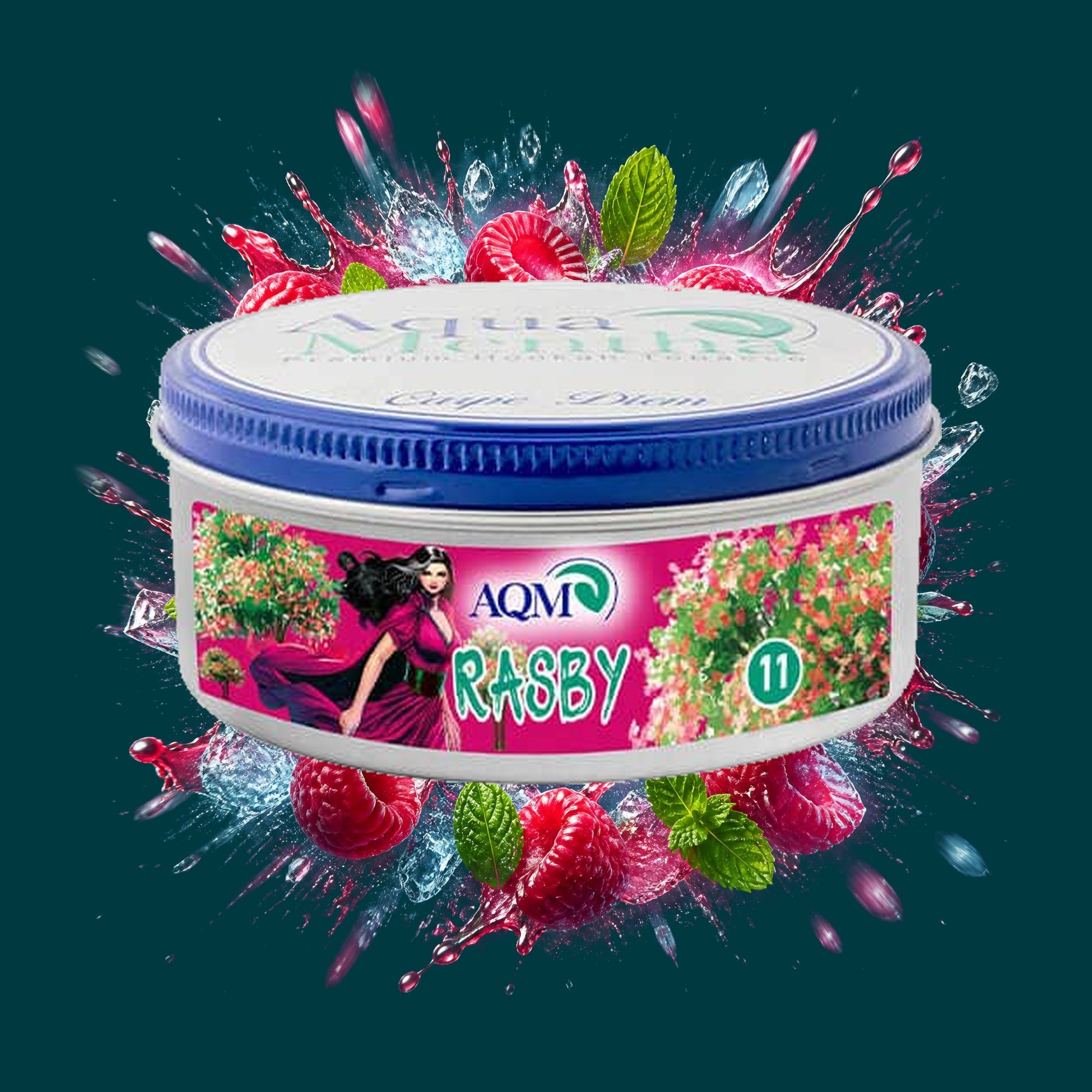 Aqua Mentha Shisha Tabak Rasby 200g – Beeren, Frisch, Fruchtig, Himbeere, Menthol