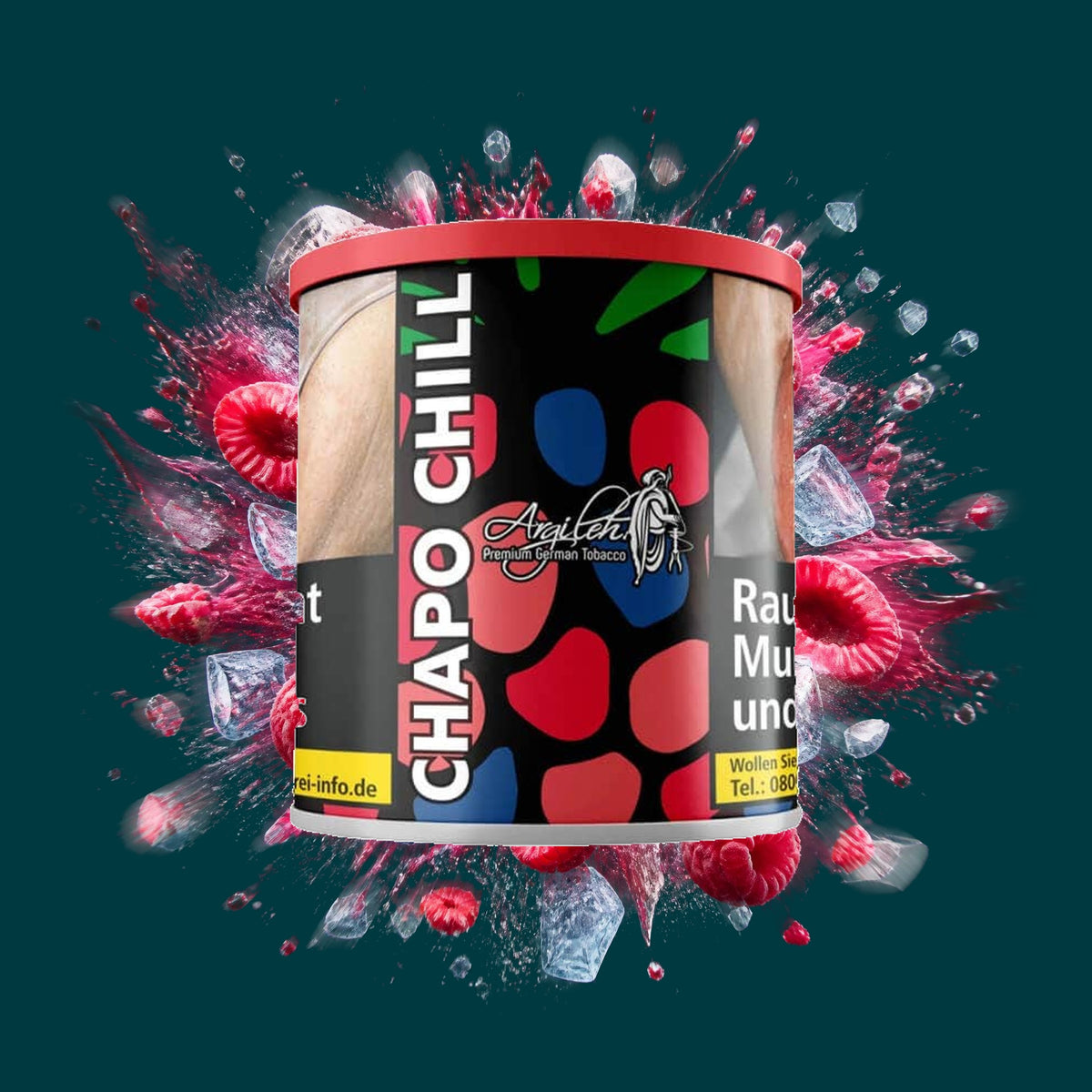 Argileh Shisha Tabak Chapo Chill 200g – Frisch, Fruchtig, Himbeere, Ice, Kühl
