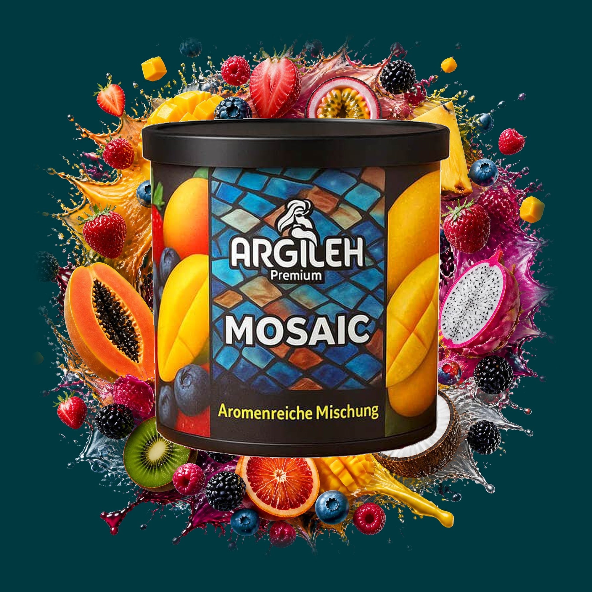 Argileh Shisha Tabak Mosaic 200g – Beeren, Exotisch, Fruchtig, Fruchtmix