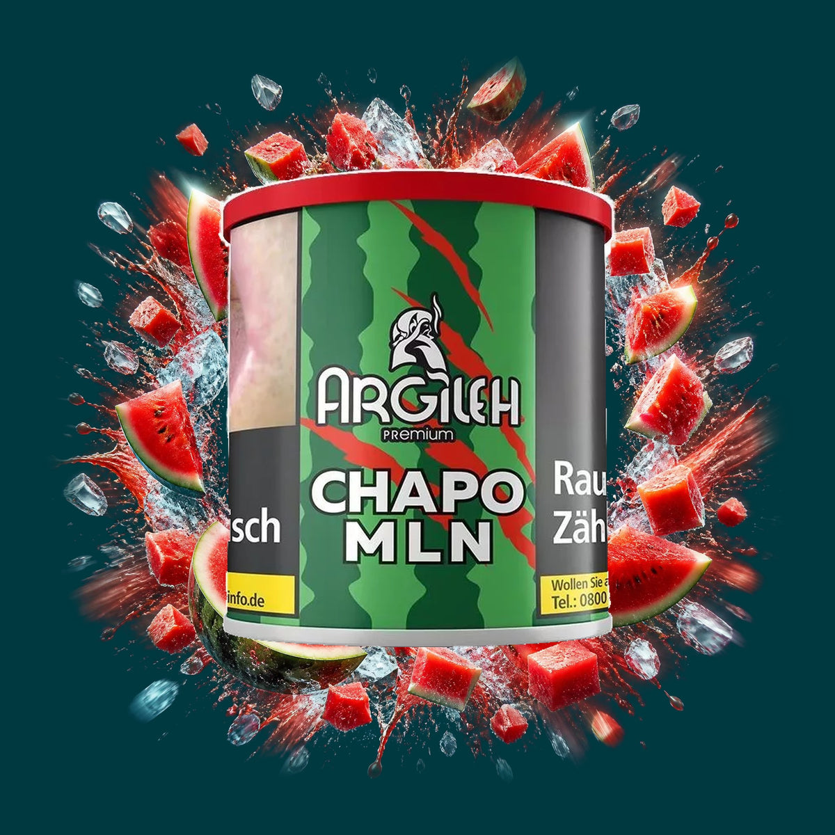 Argileh Shisha Tabak Chapo MLN 200g – Fruchtig, Ice, Kühl, Melone, Süß, Wassermelone