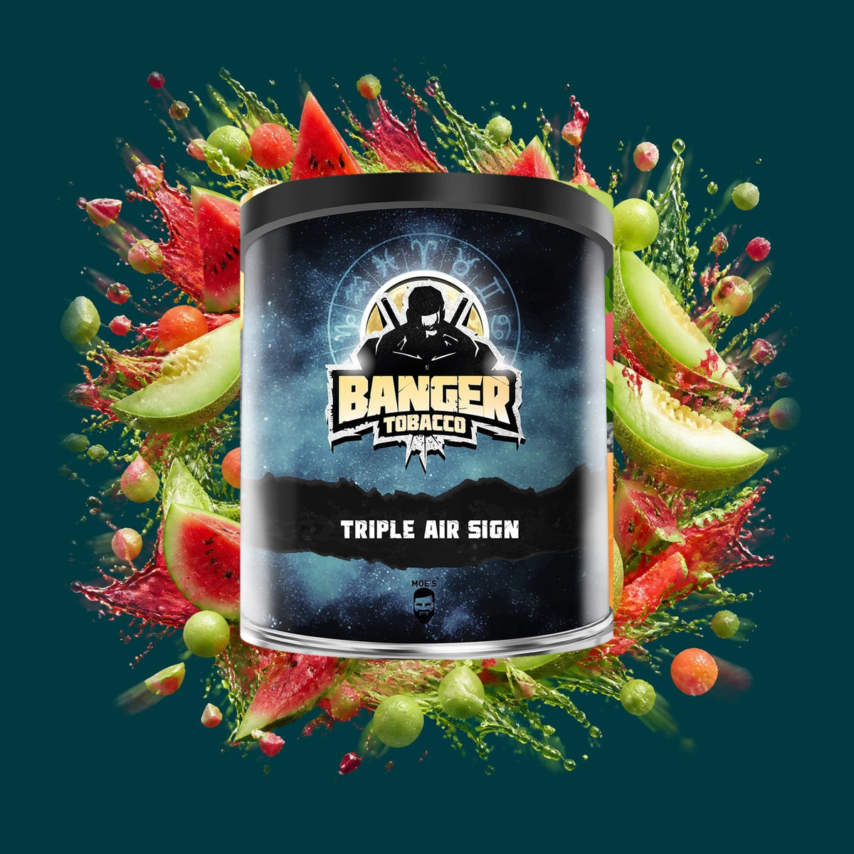 Banger Shisha Tabak Triple Air Sign 200g – Fruchtig, Honigmelone, Melone, Süß, Wassermelone