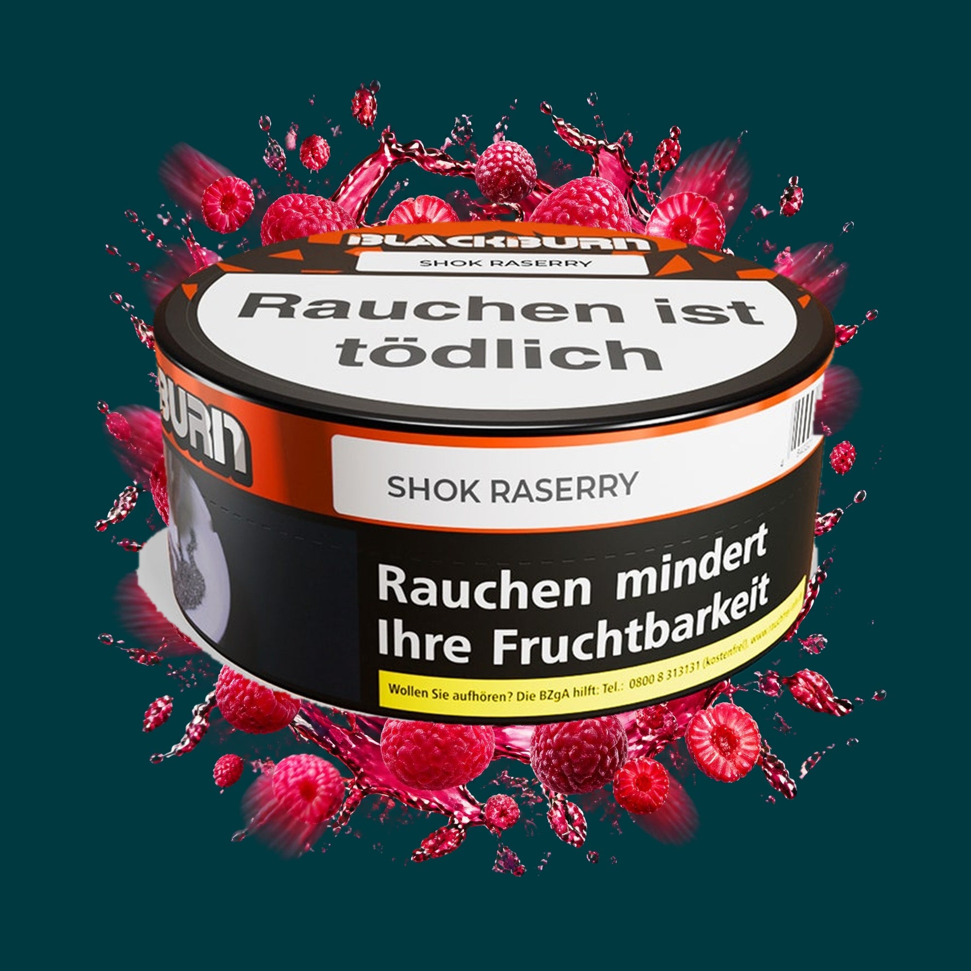 Blackburn Shisha Tabak Shok Raserry 100g – Fruchtig, Himbeere, Sauer, Süß