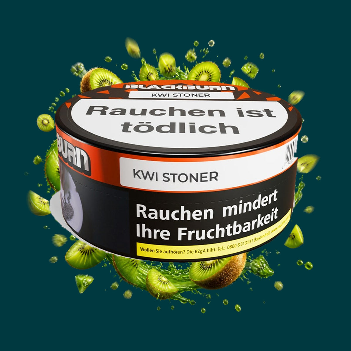 Blackburn Shisha Tabak Kwi Stoner 100g – Frisch, Fruchtig, Kiwi, Süß, Tropisch