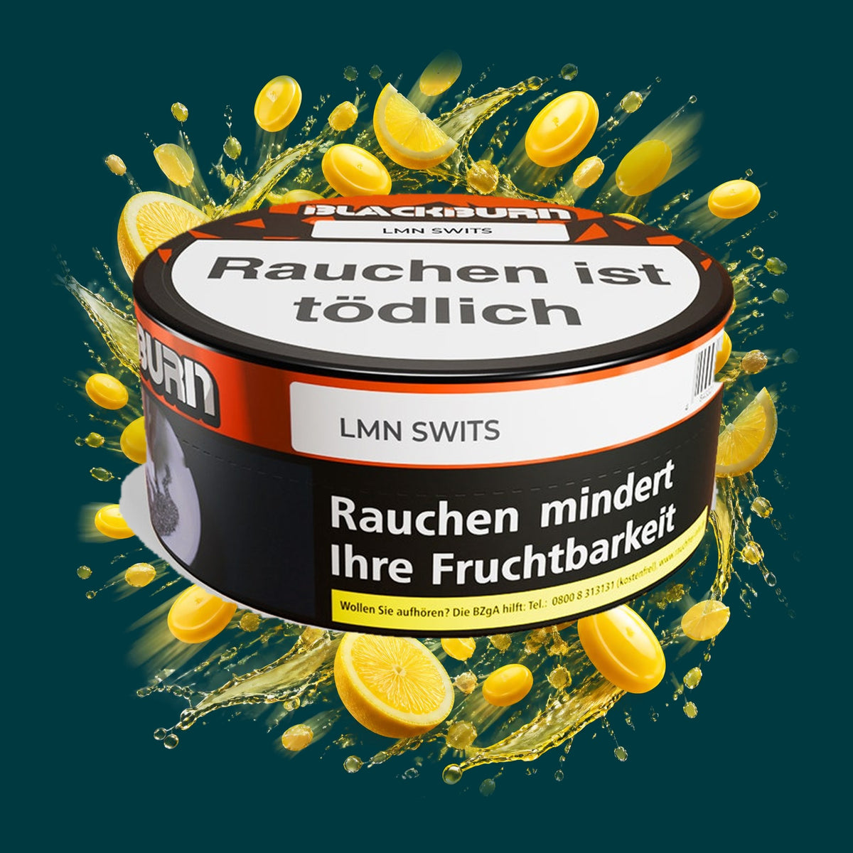 Blackburn Shisha Tabak LMN Swits 100g – Bonbon, Zitrone, Süß, Fruchtig, Frisch