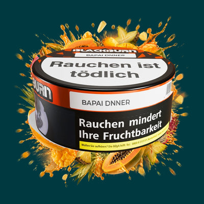 Blackburn Shisha Tabak Bapai Dnner 100g – Exotisch, Fruchtig, Papaya, Tropisch