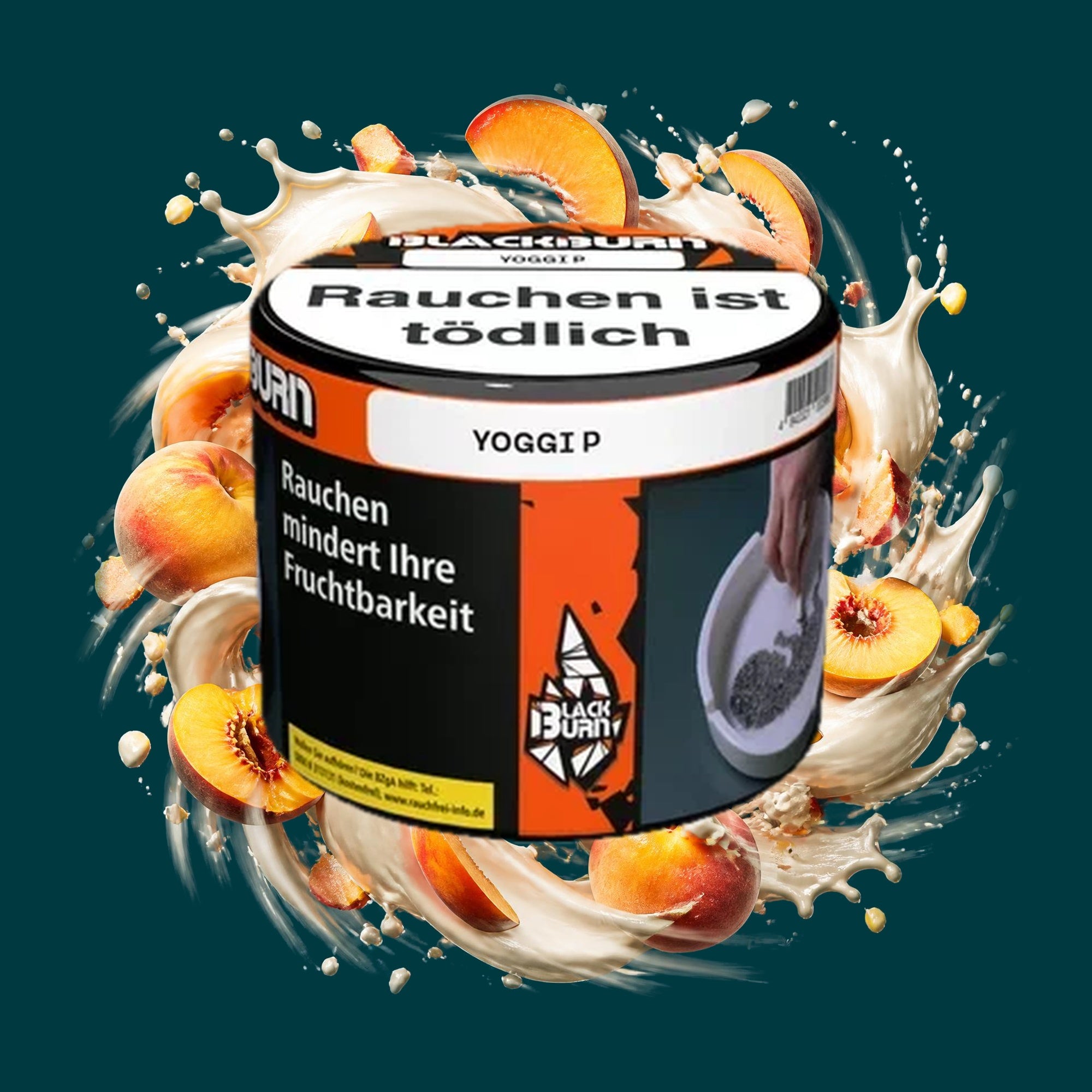Blackburn Shisha Tabak Yoggi P 200g – Fruchtig, Pfirsich