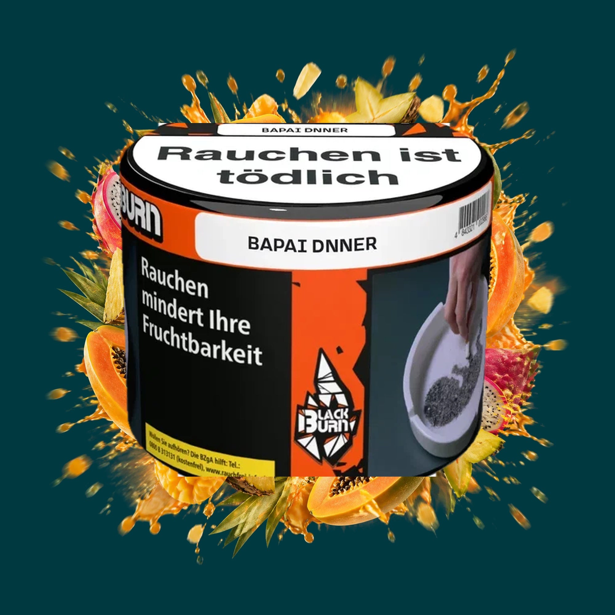 Blackburn Shisha Tabak Bapai Dnner 200g – Exotisch, Papaya, Süß, Tropisch