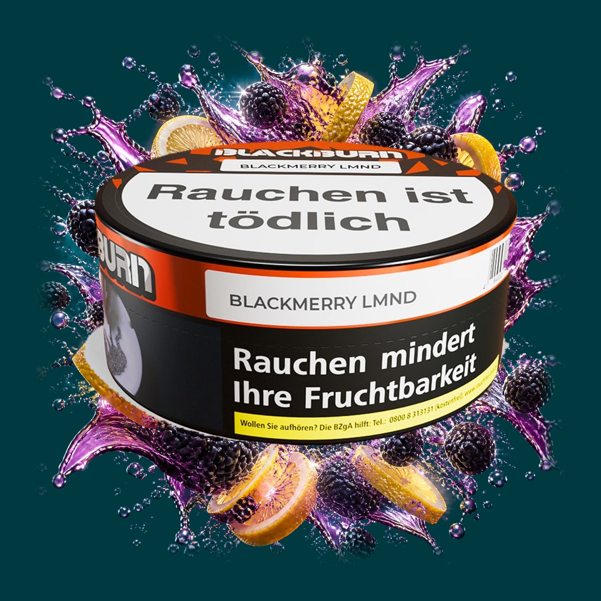 Blackburn Shisha Tabak Blackmerry LMND 100g – Brombeere, Erfrischend, Fruchtig