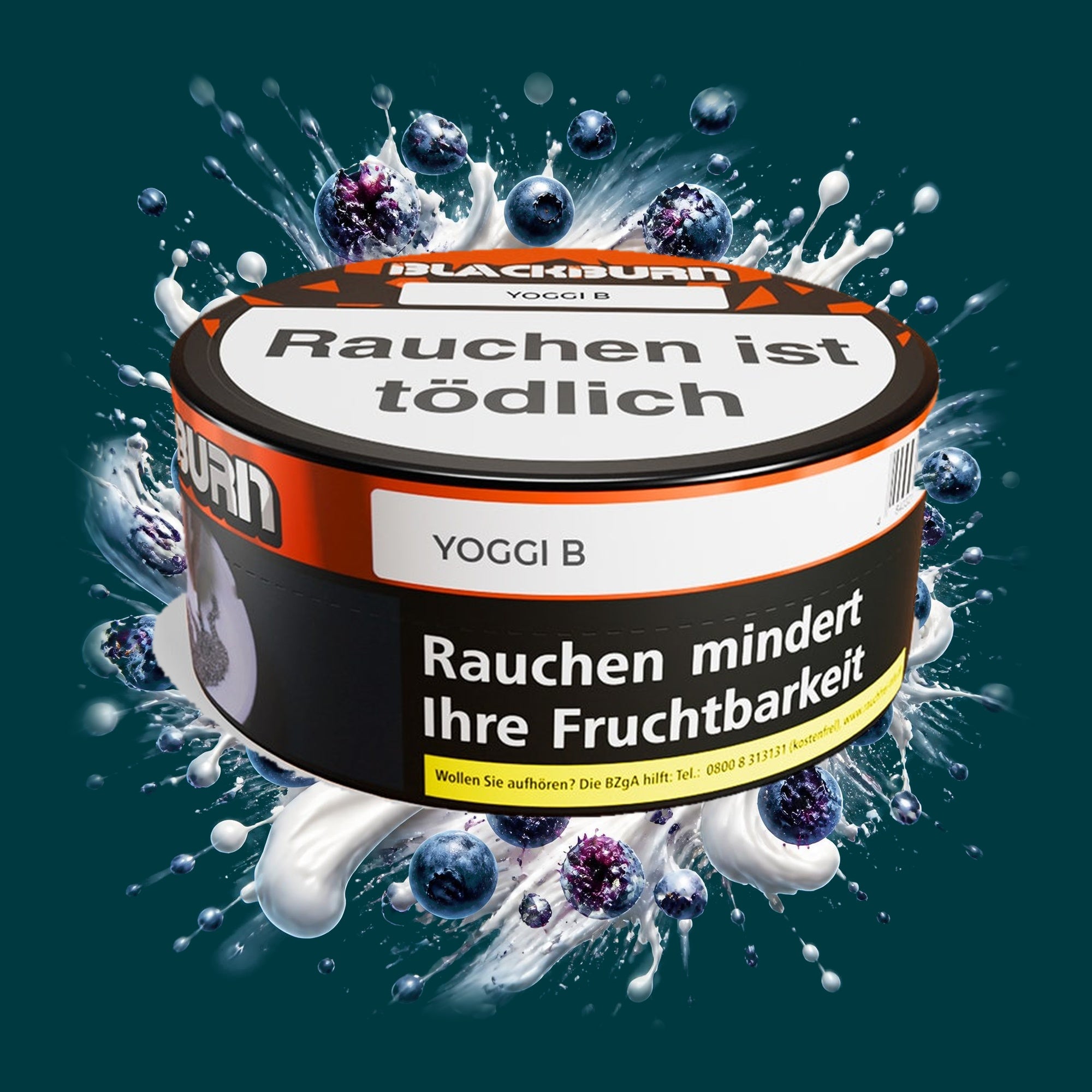 Blackburn Shisha Tabak Yoggi B 100g – Blaubeere, Fruchtig, Süß