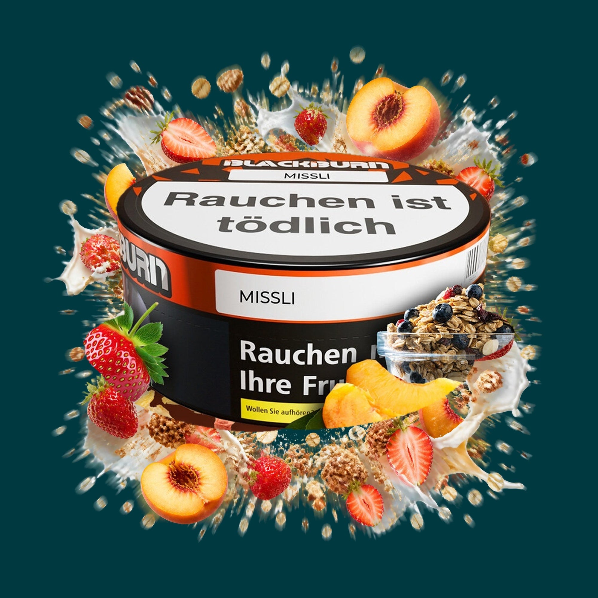 Blackburn Tabak Missli 100g – Erdbeer, Pfirsich, Milch, Fruchtig, Süß
